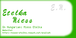 etelka miess business card